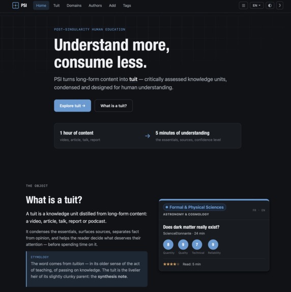 PSI - PostSingularity Institute – screenshot 1