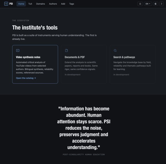 PSI - PostSingularity Institute – screenshot 3