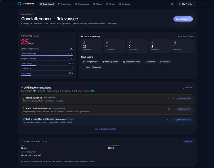 Contextlab – screenshot 2
