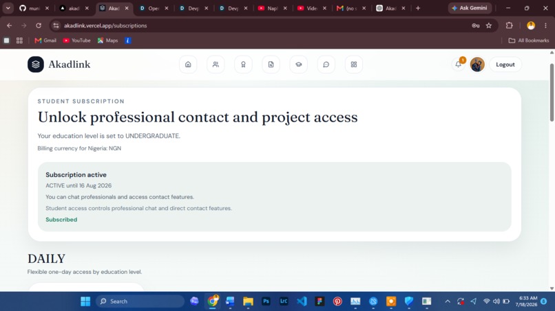 Akadlink  – screenshot 2
