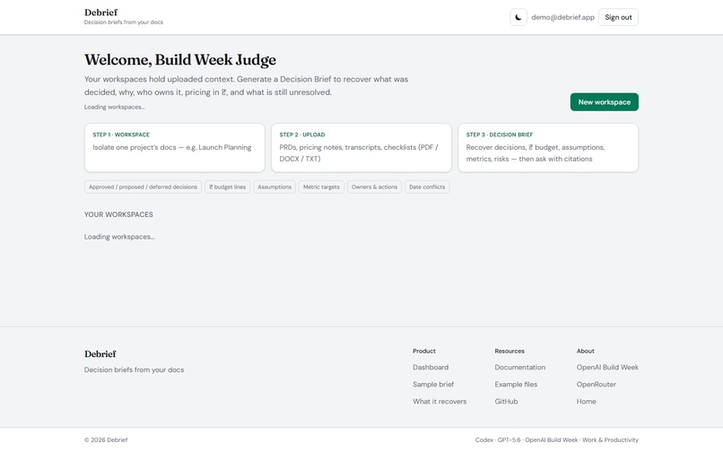 Debrief – screenshot 2