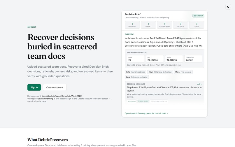 Debrief – screenshot 3