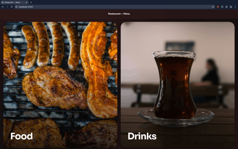 Restaurant Menu – screenshot 1