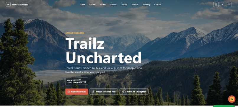Trailz Uncharted — AI-Built Travel Platform  – screenshot 1