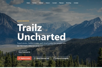 Trailz Uncharted — AI-Built Travel Platform 