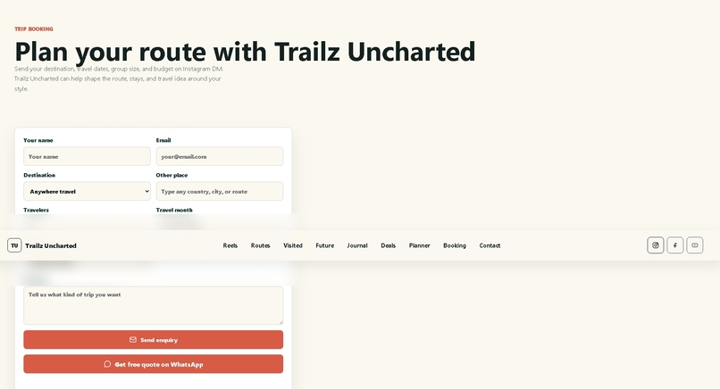 Trailz Uncharted — AI-Built Travel Platform  – screenshot 3