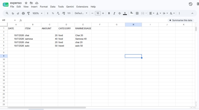 expenso – screenshot 2