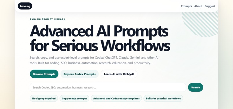 Amo.ng AI Prompt Workflow Assistant – screenshot 2