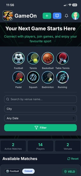 GameOn. – screenshot 1