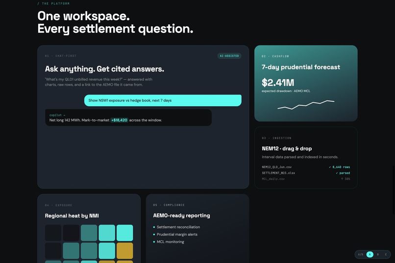 NEMwise - An AI Settlement Copilot for Energy Retailers – screenshot 3