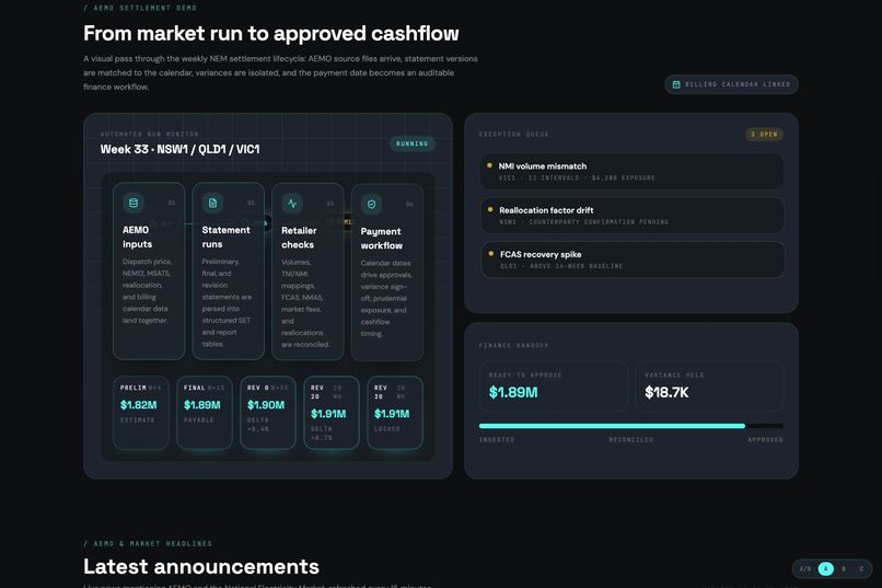 NEMwise - An AI Settlement Copilot for Energy Retailers – screenshot 2