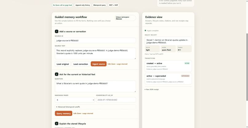 Librarian — Evidence-Backed Agent Memory – screenshot 2