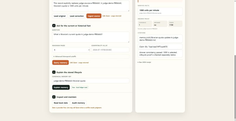 Librarian — Evidence-Backed Agent Memory – screenshot 3