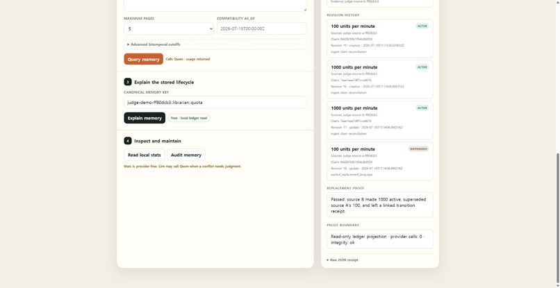 Librarian — Evidence-Backed Agent Memory – screenshot 4