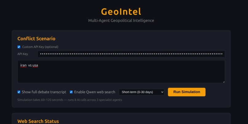 GeoIntel Multi-agent Political Intelligence – screenshot 3
