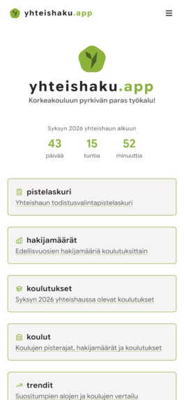 yhteishaku.app – screenshot 1