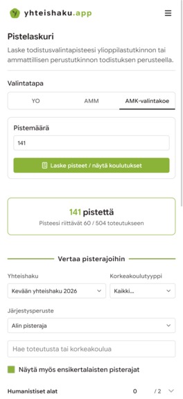 yhteishaku.app – screenshot 2