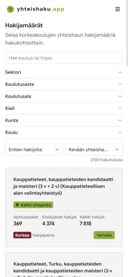 yhteishaku.app – screenshot 3