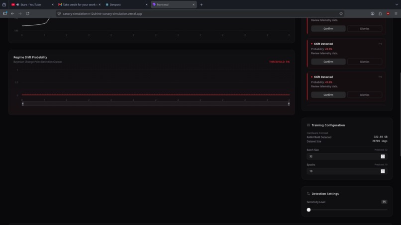Canary : Early model training failure detection site – screenshot 3