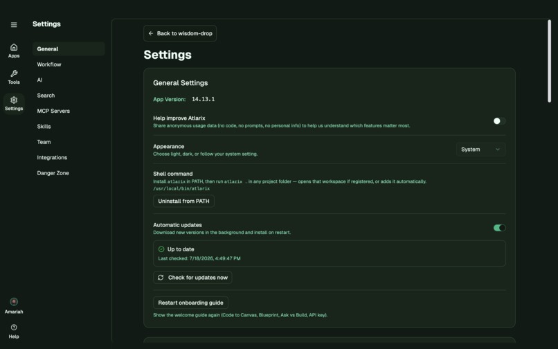 Atlarix — The Open-Weight Frontier Harness – screenshot 9