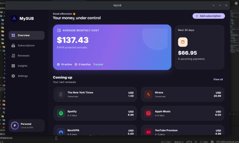 MySub – screenshot 4