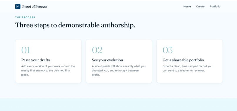 Proof of Process – screenshot 2