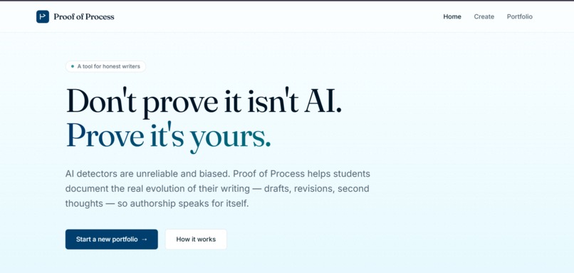 Proof of Process – screenshot 1