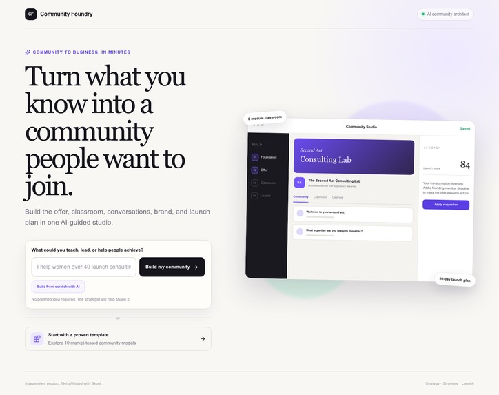 Community Foundry – screenshot 1