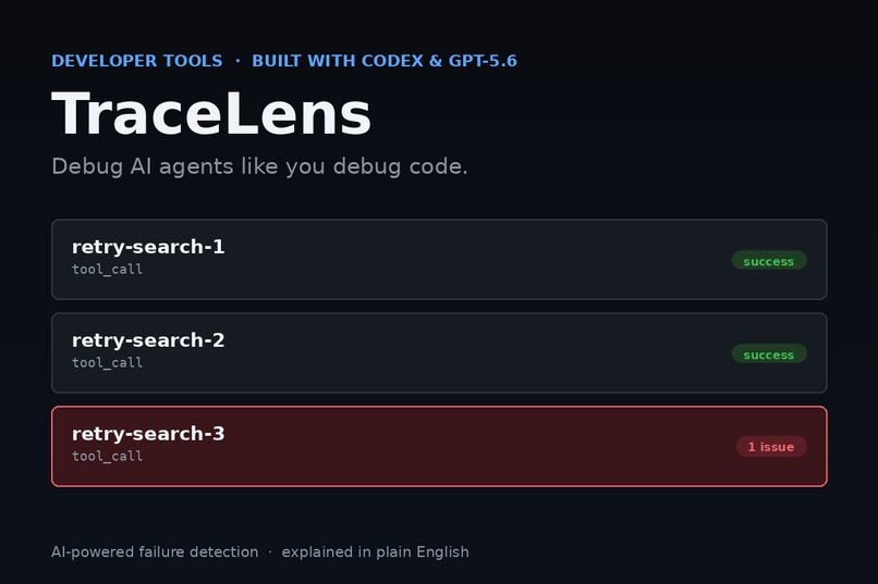 TraceLens — AI Agent Debugger – screenshot 1