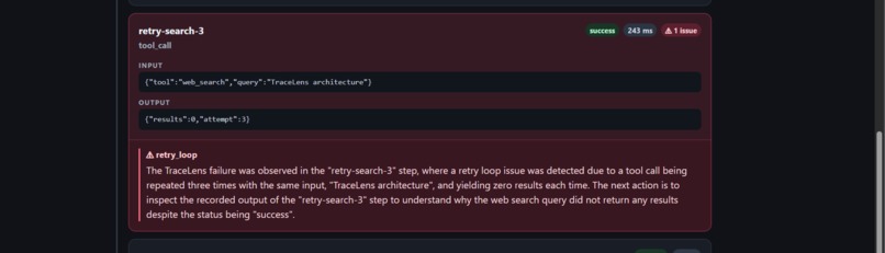 TraceLens — AI Agent Debugger – screenshot 2
