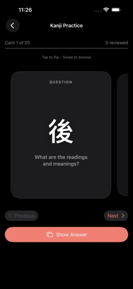 Kanji A Day – screenshot 2