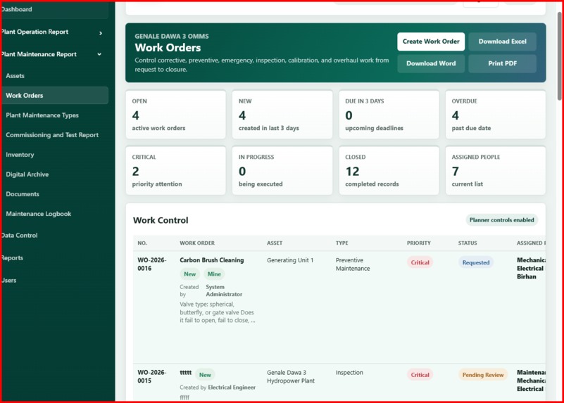 Hydropower Plant OM and Document Management System. – screenshot 2