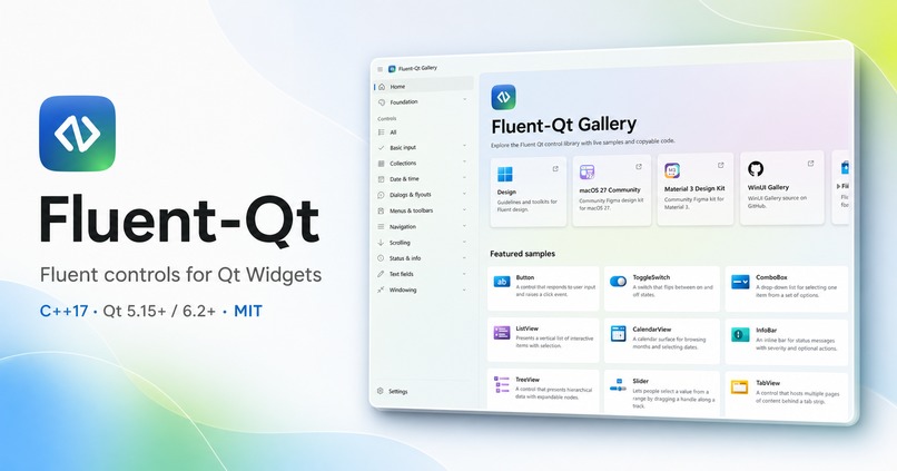 Fluent-Qt — Native Fluent UI for Qt Widgets – screenshot 1