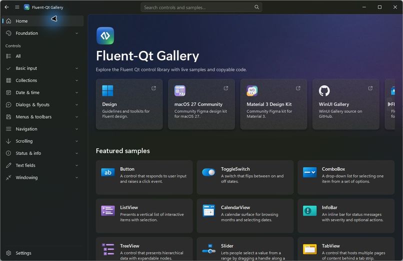 Fluent-Qt — Native Fluent UI for Qt Widgets – screenshot 2