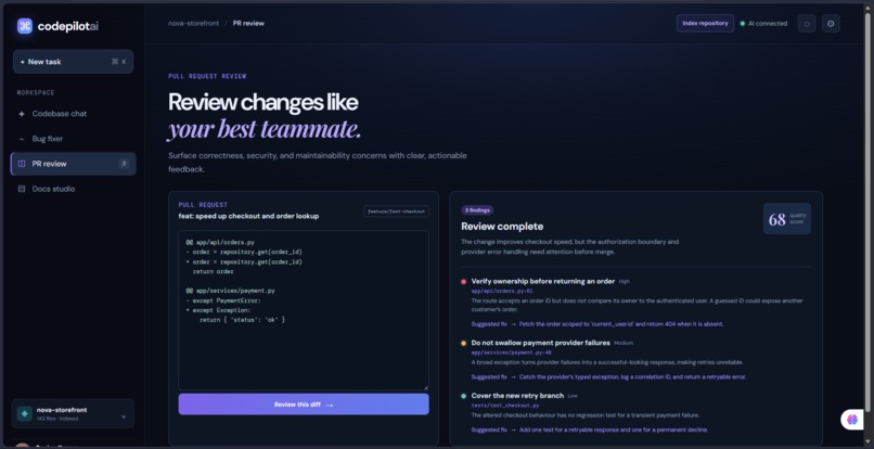 CodePilot AI – Intelligent AI Software Engineering Assistant – screenshot 3