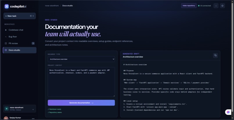 CodePilot AI – Intelligent AI Software Engineering Assistant – screenshot 4