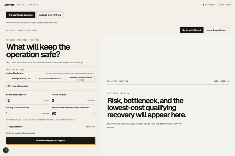 OpsProof: Stress-Test Changes Before They Reach Customers – screenshot 4