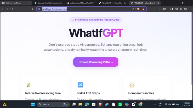 WhatIfGPT – screenshot 1