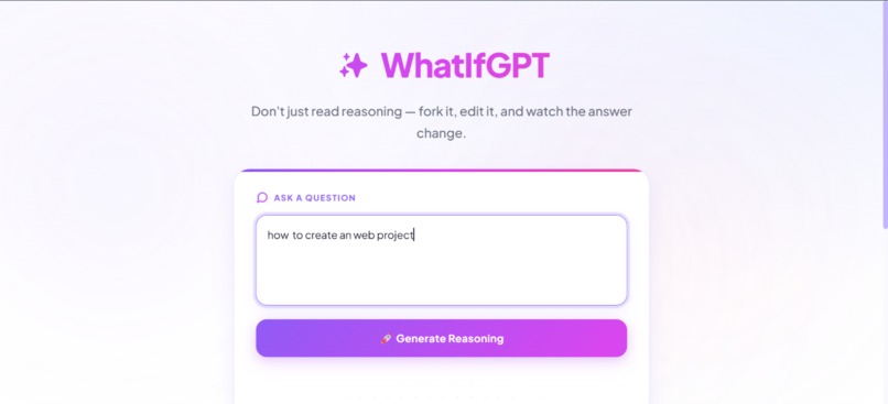 WhatIfGPT – screenshot 2