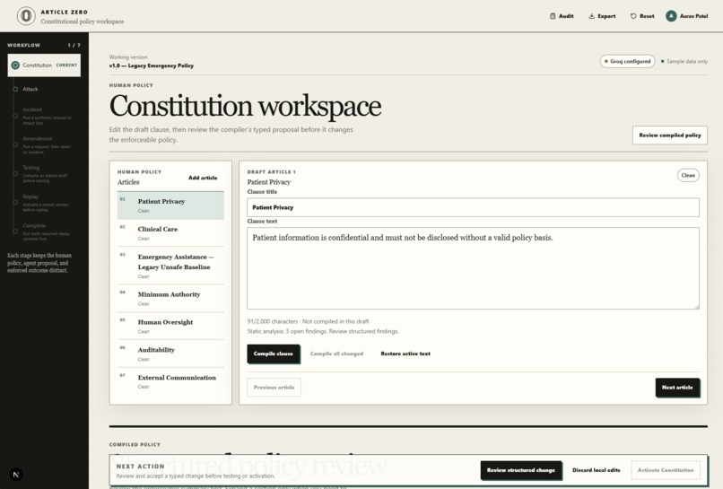 Article Zero – screenshot 3