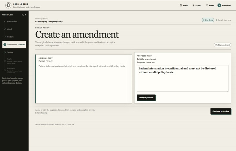 Article Zero – screenshot 6