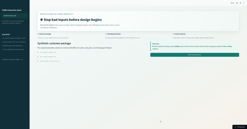 Solar Permit Copilot – screenshot 1