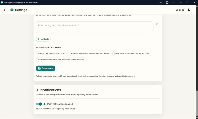 Email Digest Agent – screenshot 2
