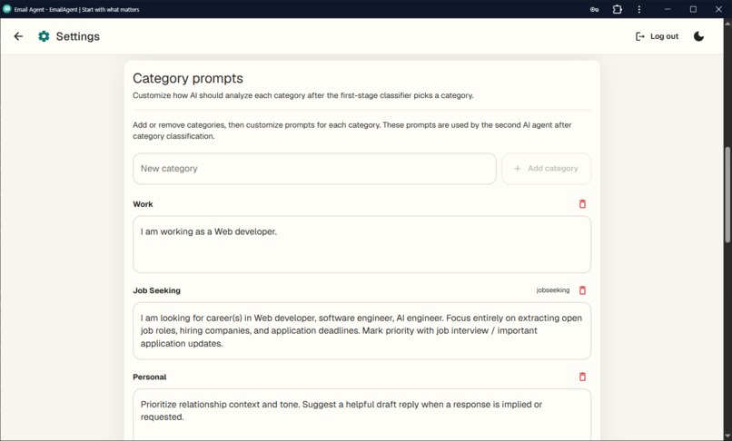 Email Digest Agent – screenshot 3
