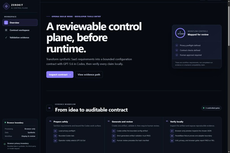 ZeroKit AI Control Plane – screenshot 1