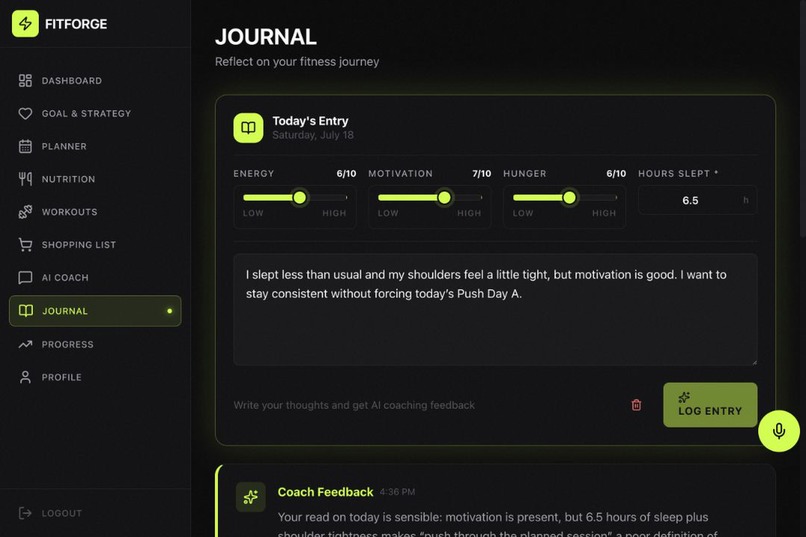 FitForge - AI Fitness coach – screenshot 5