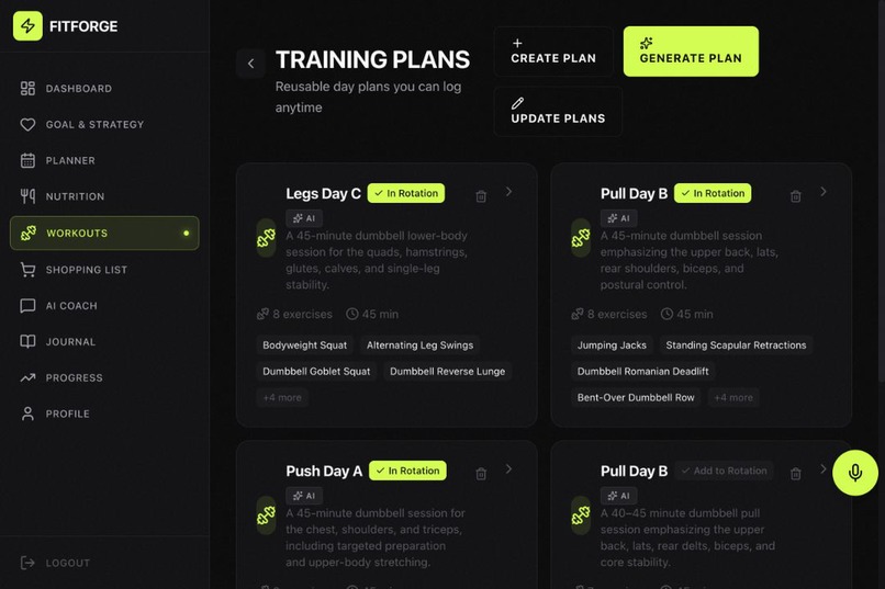 FitForge - AI Fitness coach – screenshot 10