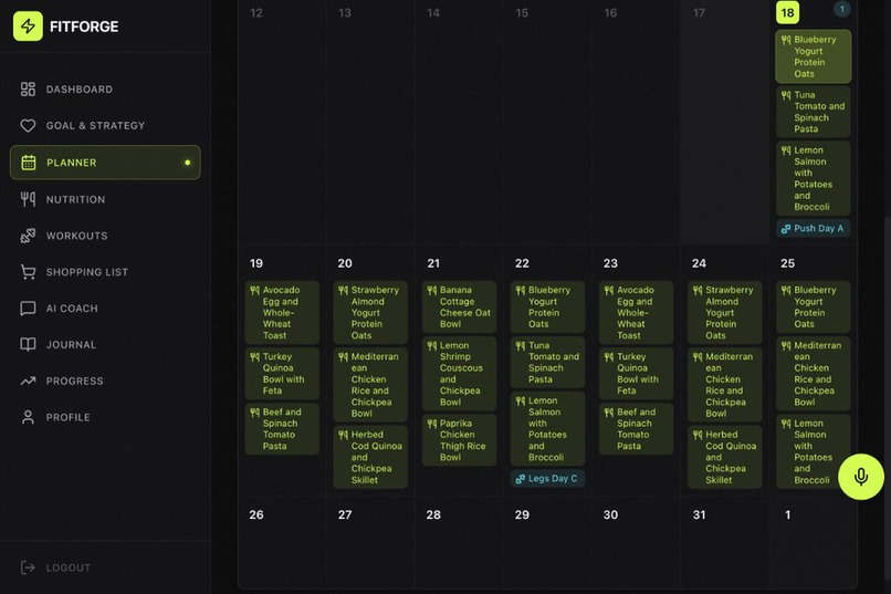FitForge - AI Fitness coach – screenshot 13