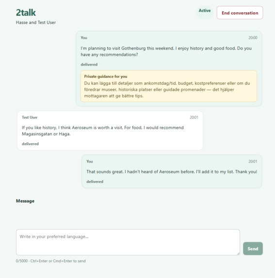 2talk – screenshot 2