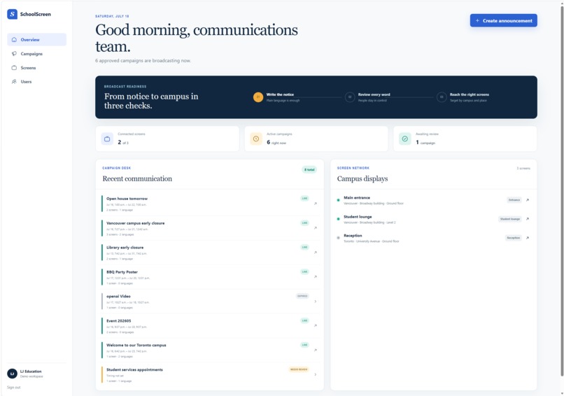 Schoolscreen – screenshot 2
